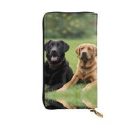 YYHWHJDE Labrador Retriever - Portafoglio lungo in pelle di qualità con immagine di cane, progettato per ragazze e donne alla moda, elegante, 19 x 10,5 cm, Nero , Taglia unica