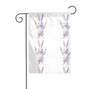 YYHWHJDE L'arbitro del coniglio che tifa il modello asta da giardino decorazione per cortile esterno su entrambi i lati 30,5 x 45,7 cm
