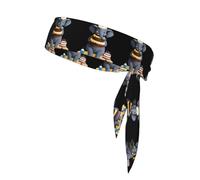 YYHWHJDE L'elefante ha una torta enorme Stampe Sport Foulard su entrambi i lati ad asciugatura rapida, traspirante per donne, ragazze e uomini