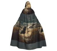 YYHWHJDE Leoni marini sulla costa stampe Halloween adulto mantello con cappuccio abbigliamento uomo e donna mantello gioco di ruolo