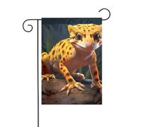 YYHWHJDE Leopard Little Gecko Prints - Asta per bandiera da giardino, decorazione per cortile esterno, 30,5 x 45,7 cm