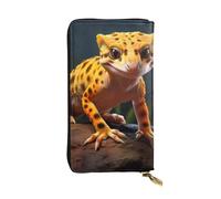 YYHWHJDE Leopard Little Gecko Prints Portafoglio lungo in pelle progettato per ragazze e donne alla moda elegante e personalizzato 19 x 10,5 cm, nero, taglia unica, Nero , Taglia unica