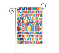 YYHWHJDE Lettere maiuscole e minuscole Modello Asta da giardino Decorazione cortile esterno su entrambi i lati 30,5 x 45,7 cm