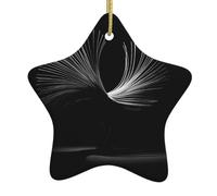 YYHWHJDE Lines Flying Prints - Ciondolo natalizio in ceramica a forma di stella, facile da appendere, molto adatto per decorare alberi di Natale