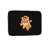 YYHWHJDE Lion Dance with a Long History Picture Custodia portatile antiurto per laptop da 12 pollici per uomini e donne viaggi d'affari, scuola e ufficio uso quotidiano