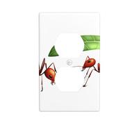 YYHWHJDE Little Ants Hiding from the rain Prints, pannello a doppia presa da parete, decorazione per presa elettrica, resistente al calore, 11,4 x 7 cm