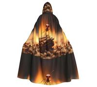YYHWHJDE Little Ants On Matches Picture Halloween adulto mantello con cappuccio senza cerniera, comodo per feste in costume