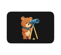 YYHWHJDE Little Bear guardando il cielo immagine Crystal Velvet Lock Edge tappetino per camera da letto, salotto, dormitorio decorazione casa