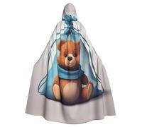YYHWHJDE Little Bear In Mesh Bag Prints Adult Hooded Cloak è un poncho con cappuccio super grande, confortevole e resistente per Halloween