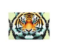 YYHWHJDE Little Fat Tiger Head Pattern Tovagliette per tavolo da pranzo Set di 6 30,5 x 45,7 cm resistenza al calore per hotel, case e banchetti