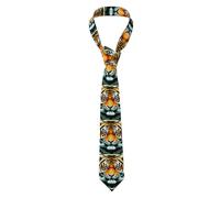 YYHWHJDE Little fat tiger head Prints Cravatta da uomo in stile classico adatto per vacanze e lavoro