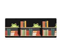 YYHWHJDE Little Frog on The Bookshelf Stampe Extra Large Mouse pad Computer Ufficio Tastiera Gaming Versione Ispessita 30,5 x 80 cm
