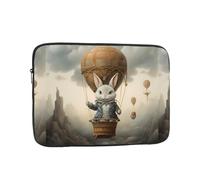YYHWHJDE Little Grey Rabbit on Hot Air Balloon Prints Custodia protettiva antiurto portatile per laptop da 17 pollici per uomini e donne viaggi d'affari e ufficio uso quotidiano