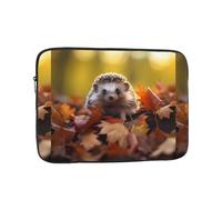 YYHWHJDE Little Hedgehog on Fallen Leaves Prints Custodia protettiva antiurto portatile per laptop da 17 pollici, per uomini e donne, viaggi d'affari e uso quotidiano in ufficio