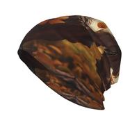 YYHWHJDE Little Hedgehog on the Tree Prints - Cappello lavorato a maglia, elastico, caldo, per uomo e donna, colore: nero