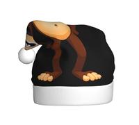YYHWHJDE Little Monkey on the phone - Cappello natalizio per adulti, morbido, leggero e soffice, per uomini e donne