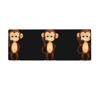 YYHWHJDE Little Monkey on the Phone Prints Tappetino per mouse extra large per computer ufficio tastiera da gioco versione ispessita 30,5 x 80 cm
