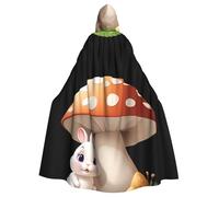 YYHWHJDE Little Rabbit Under The Mushroom Stampe Halloween Adulto Mantello Con Cappuccio Uomini E Donne Abbigliamento Mantello Gioco di Ruolo