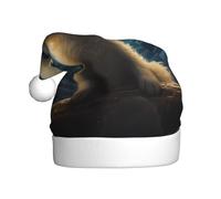 YYHWHJDE Little Sheep guardando le stelle Stampa Cappello di Natale Durevole per Adulti per Halloween, Natale, Capodanno