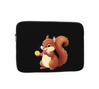 YYHWHJDE Little Squirrel Eating Gummy Candy Picture Custodia portatile antiurto per laptop da 17 pollici per uomini e donne viaggi d'affari, scuola e ufficio uso quotidiano