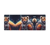YYHWHJDE Little Tiger In Space Picture - Tappetino per mouse extra large, per computer e ufficio, tastiera da gioco antiscivolo, versione ispessita, 30,5 x 80 cm