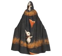 YYHWHJDE Little White Rabbit Flying Kite Stampe Halloween Adulto Mantello Con Cappuccio Uomini E Donne Abbigliamento Mantello Gioco di Ruolo