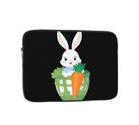 YYHWHJDE Little White Rabbit in The Carrot Basket - Custodia protettiva antiurto portatile per laptop da 13 pollici, per uomini e donne, viaggi d'affari e uso quotidiano in ufficio