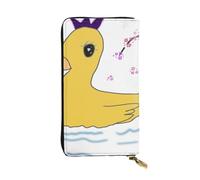 YYHWHJDE Little Yellow Duck Prints - Pochette lunga in pelle di qualità, progettata per ragazze e donne alla moda, elegante, 19 x 10,5 cm, Nero , Taglia unica