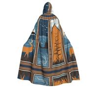 YYHWHJDE Lodge Bear - Mantello con cappuccio per Halloween, per adulti, per giochi di ruolo, costumi e feste a tema