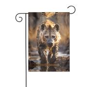 YYHWHJDE Lone Hyena - Bandiere da giardino stampate 30,5 x 45,7 cm, per decorazione da cortile, larghezza palo di 3 cm (solo bandiera, asta non inclusa)