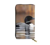 YYHWHJDE Loon Birds Prints - Pochette lunga in pelle di qualità, progettata per ragazze e donne alla moda, elegante, 19 x 10,5 cm, Nero , Taglia unica