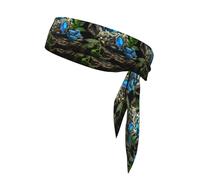YYHWHJDE Lost Magic Ring - Foulard sportivo con stampa, fascia casual, elastica, assorbe il sudore, regolabile, antiscivolo