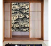 YYHWHJDE lots of dollars - Tenda divisoria in tessuto a due pezzi, 86,4 x 142,2 cm, divisorio da appendere tra le stanze, alle porte