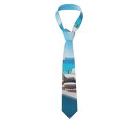 YYHWHJDE Love Island on the S Pattern Cravatta da uomo per affari, uso quotidiano, lavoro, compleanni, matrimoni, feste, banchetti, facile da pulire, 140 x 7 cm
