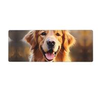 YYHWHJDE Lovely Golden Retriever Dog Picture Extra Large Mouse pad, Computer Ufficio Anti Slip Gaming Keyboard Versione Ispessita 30,5 x 80 cm