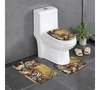 YYHWHJDE Lying Tiger Picture - Set di 3 tappetini da bagno, antiscivolo, ad asciugatura rapida