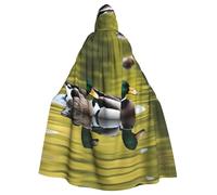 YYHWHJDE Mallard Ducks - Mantello con cappuccio per Halloween, per adulti, senza cerniera, comodo e resistente, per giochi di ruolo