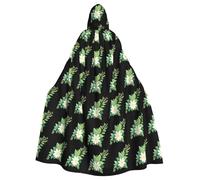 YYHWHJDE Mantello con cappuccio adulto di Halloween di stampa del fiore di nove petali raro per feste ed eventi in costume