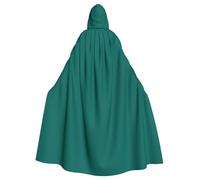 YYHWHJDE Mantello con cappuccio adulto di Halloween di stampa verde scuro solido per le feste e gli eventi del costume