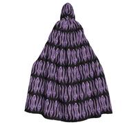 YYHWHJDE Mantello con cappuccio adulto di Halloween stampato viola del modello per le feste e gli eventi del costume