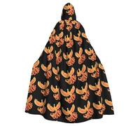 YYHWHJDE Mantello con cappuccio adulto ricco e nobile di stampa di Halloween per i partiti e gli eventi del costume