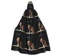 YYHWHJDE Mantello con cappuccio per adulti con immagine del leone sotto la croce, senza cerniera, comodo per feste in costume