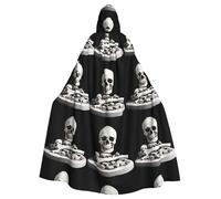 YYHWHJDE Mantello con cappuccio per adulti con immagine di cadavere, senza cerniera, comodo per feste in costume