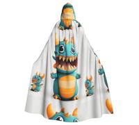 YYHWHJDE Mantello con cappuccio per adulti con immagine di dinosauro urlo per Halloween, per giochi di ruolo, costumi e feste a tema
