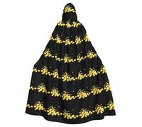 YYHWHJDE Mantello con cappuccio per adulti con immagine di monete dorate versate senza cerniera, comodo per feste in costume