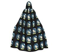 YYHWHJDE Mantello con cappuccio per adulti con motivo agnello e luna, senza cerniera, comodo per feste in costume