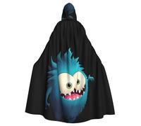 YYHWHJDE Mantello con cappuccio per adulti con motivo strano piccolo mostro per Halloween, per giochi di ruolo, costumi da palcoscenico, feste, facile da pulire