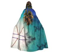 YYHWHJDE Mantello con cappuccio per adulti con stampa delle Isole dei Caraibi per feste ed eventi in costume