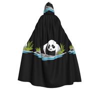 YYHWHJDE Mantello con cappuccio per adulti con stampa di panda rinfrescante per feste e costumi