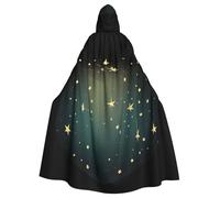 YYHWHJDE Mantello con cappuccio per adulti con stampa di stelle nel cubo per feste e costumi di Halloween